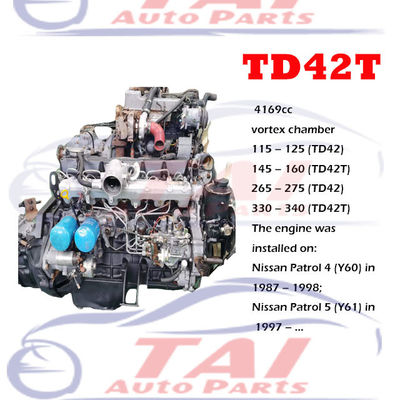 Usato TD42 TD42T TD42TI Motore 6 cilindri con turbo per Nissan