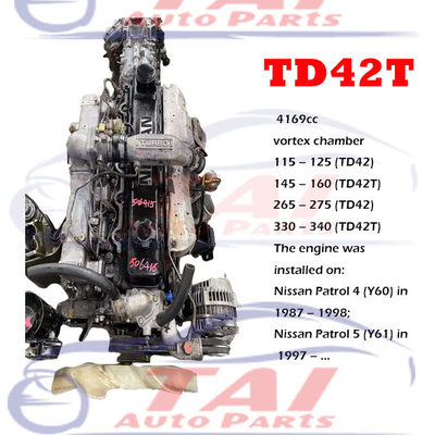 Usato TD42 TD42T TD42TI Motore 6 cilindri con turbo per Nissan