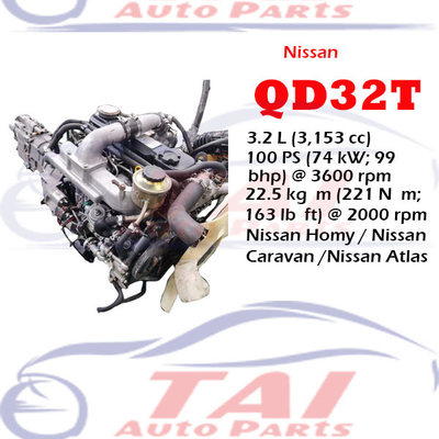 Motore giapponese QD32 Turbo Nissan Parti motore diesel con cambio per Nissan Cabstar