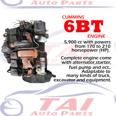 Cummins 4BT 6BT Motore diesel usato Parti di escavatore