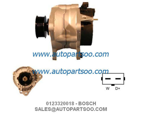 Prezzo buono 0123320018 0986040330 - Alternatore BOSCH 12V 90A Alternatori in linea