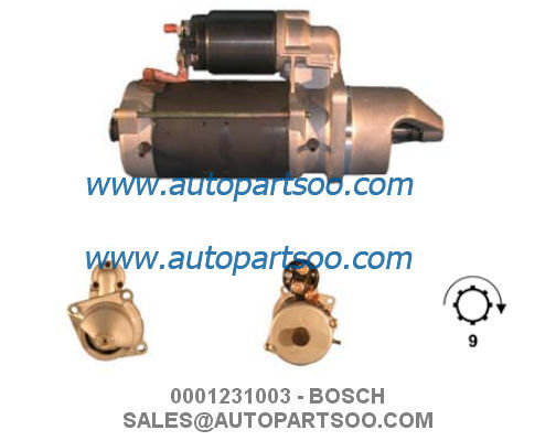 Prezzo buono 0001231003 0986017990 - BOSCH Motorino Avviamento 24V 4KW 9T MOTORES DE ARRANQUE in linea