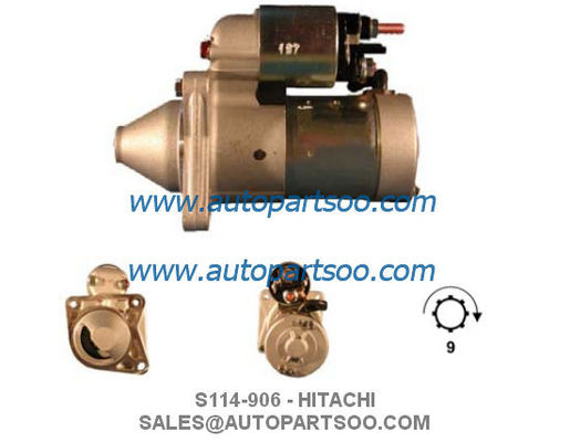 Prezzo buono S114-905 S114-906 - Motorino d'avviamento HITACHI 12V 1KW 9T MOTORES DE ARRANQUE in linea