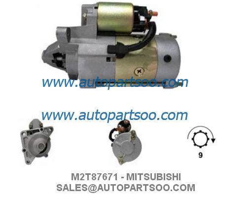 Prezzo buono M2T87671 0986020091 - MITSUBISHI Motorino Avviamento 12V 2.2KW 9T MOTORES DE ARRANQUE in linea