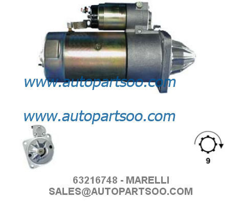 Prezzo buono 63216748 MT67DB - MARELLI Motorino Avviamento 24V 4KW 9T MOTORES DE ARRANQUE in linea